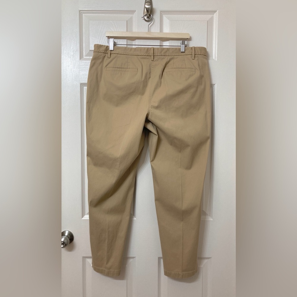 Talbots Women’s Tan Straight Leg Relaxed Chino Pants Size 16 Office Career Work - Picture 5 of 9